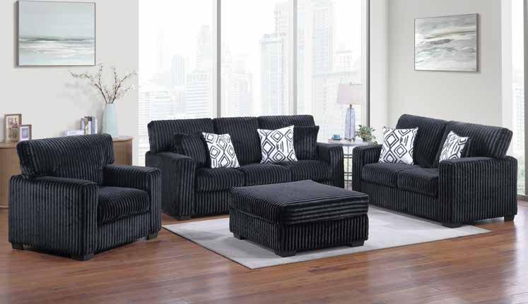1550 Black Living Room Set