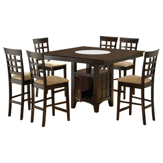 Gabriel 7-Piece C.Ht Dining Set in Cappuccino - Coaster Furniture