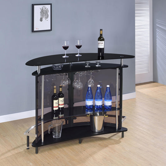 Amarillo Home Bar in Black - Coaster Furniture