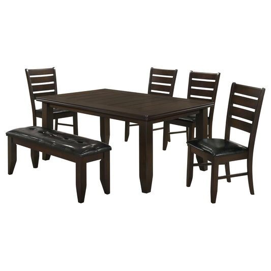 Dalila Dining Table 6-Piece Set in Cappuccino - Coaster Furniture