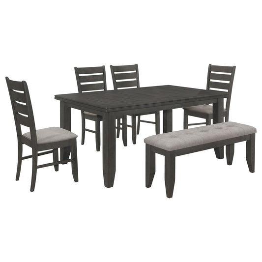 Dalila Dining Table 6-Piece Set in Cappuccino - Coaster Furniture