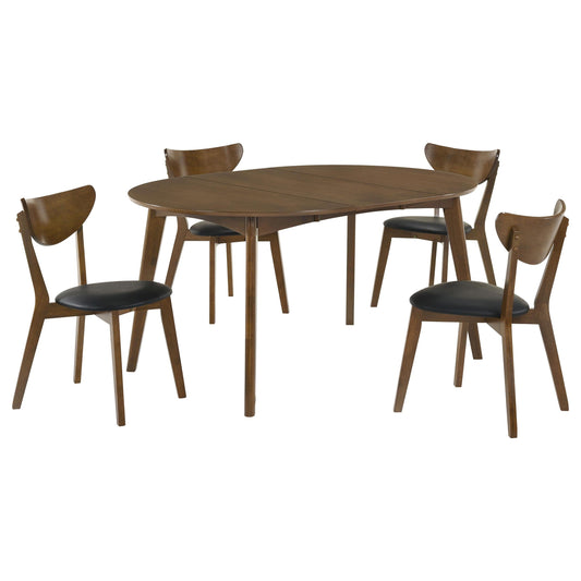 Jedda 5-Piece Dining Set in Dark Walnut - Coaster Furniture