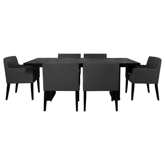 Catherine 7-Piece Dining Set in Black - Coaster Furniture