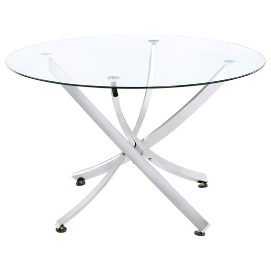 Beckham Dining Table in Chrome - Coaster Furniture