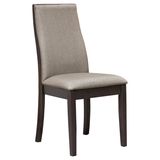 Spring Creek Side Chair in Natural Walnut / Chocolate - Coaster Furniture