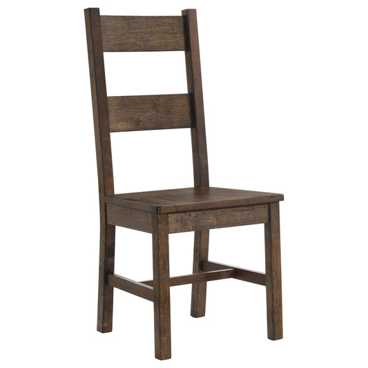 Coleman Side Chair in Rustic Golden Brown - Coaster Furniture