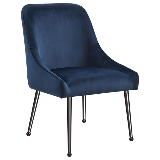 Mayette Side Chair in Blue / Black Nickel - Coaster Furniture