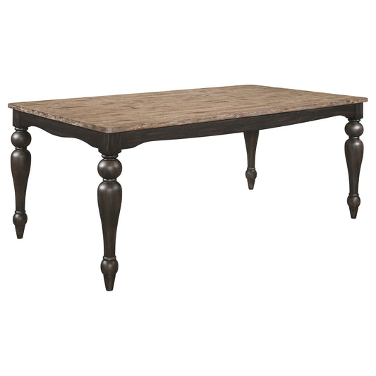 Bridget Dining Table in Brown Brushed - Coaster Furniture