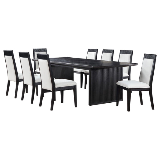 Brookmead Dining Set in Black / Ivory - Coaster Furniture
