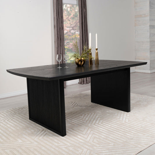 Brookmead Dining Table in Black / Ivory - Coaster Furniture
