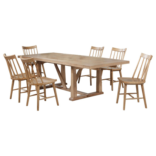 Middleton Dining Table 7-Piece Set in Natural / Black - Coaster Furniture