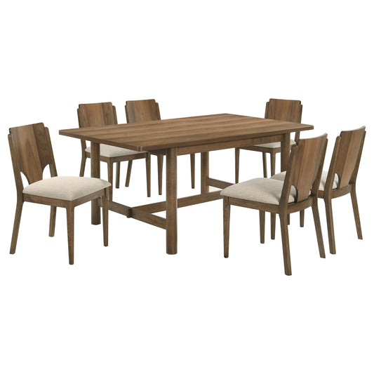 Crestmore Dining Table 7-Piece Set in Walnut - Coaster Furniture