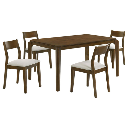 Almonte Dining Table 5-Piece Set in Dark Brown - Coaster Furniture