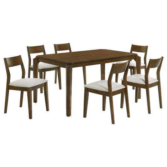 Almonte Dining Table 7-Piece Set in Dark Brown - Coaster Furniture