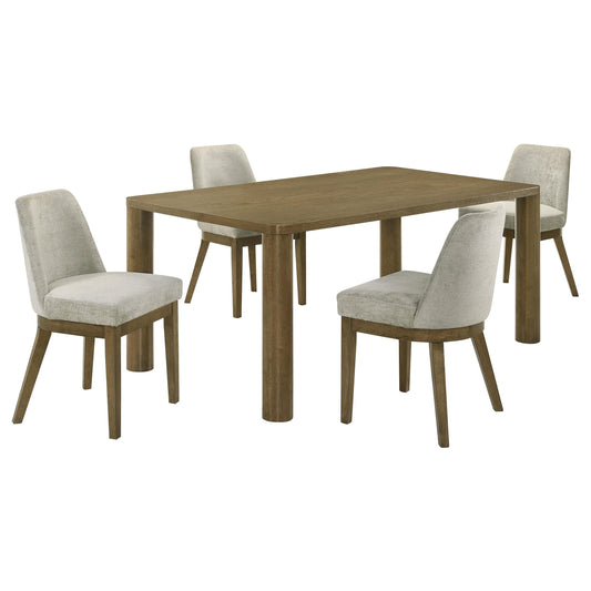 Castlewood Dining Table 5-Piece Set in Brown Oak - Coaster Furniture