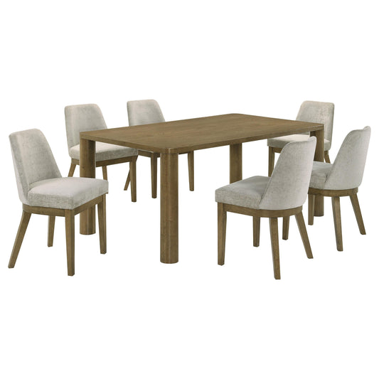 Castlewood Dining Table 7-Piece Set in Brown Oak - Coaster Furniture