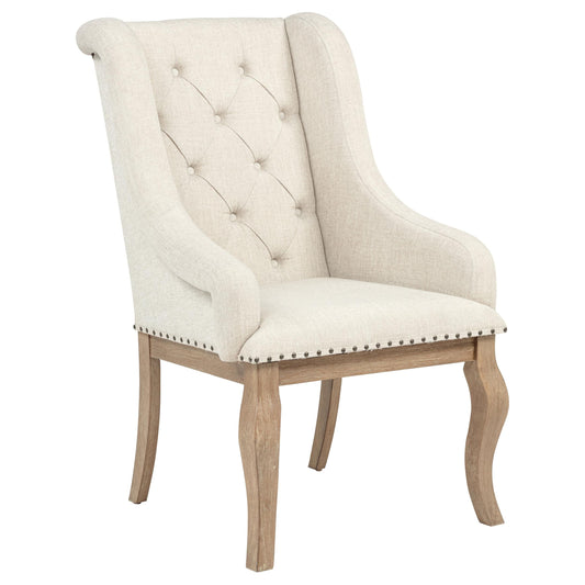 Brockway Arm Chair in Barley Brown - Coaster Furniture