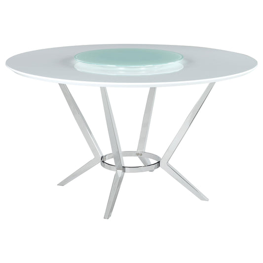 Abby Dining Table in White High Gloss - Coaster Furniture