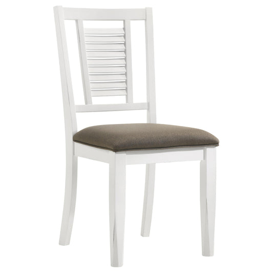 Appleton Side Chair in Distressed White - Coaster Furniture