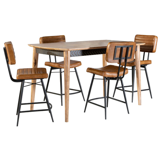 Partridge 5-Piece C.Ht Dining Set - Coaster Furniture