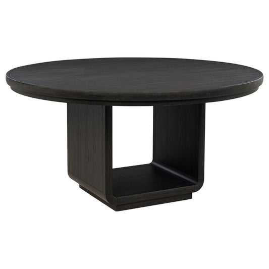 Leandro Dining Table in Cream / Burnished Black - Coaster Furniture