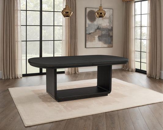 Leandro Dining Table in Cream / Burnished Black - Coaster Furniture