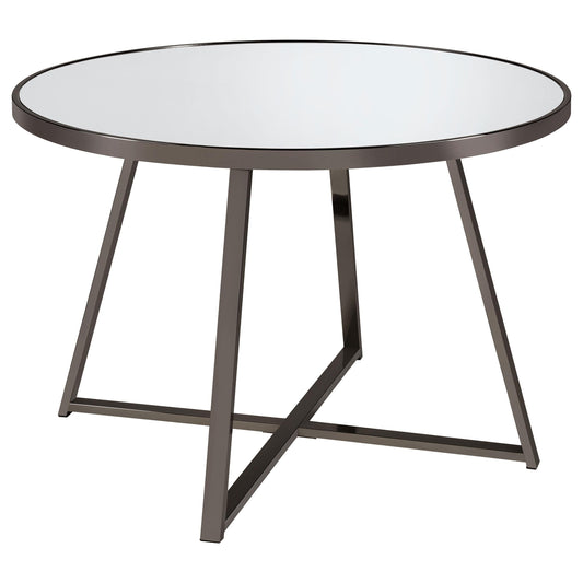 Jillian Dining Table in Black Nickel - Coaster Furniture