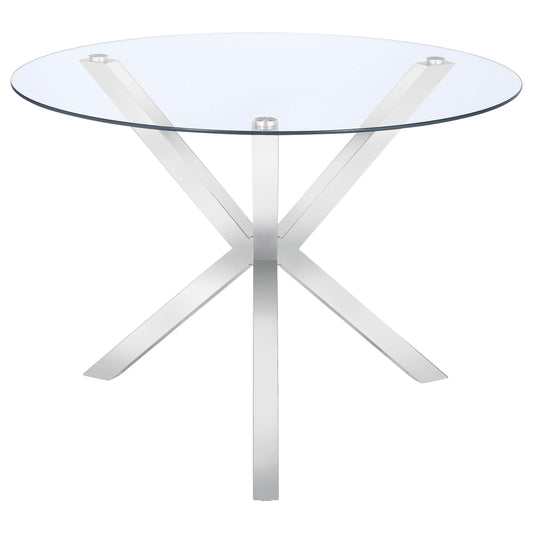 Vance Dining Table in Chrome - Coaster Furniture