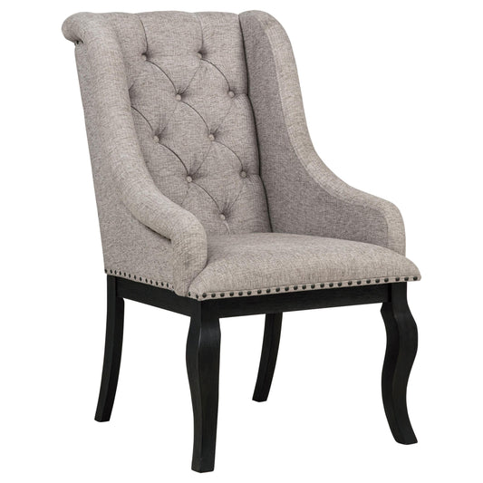Phelps Arm Chair in Tan / Distressed Noir - Coaster Furniture