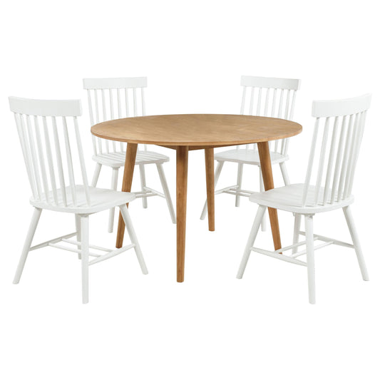 Andrews Dining Set in Light Ash - Coaster Furniture