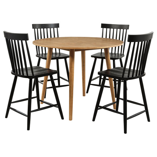 Andrews Counter Height Dining Set in Light Ash - Coaster Furniture