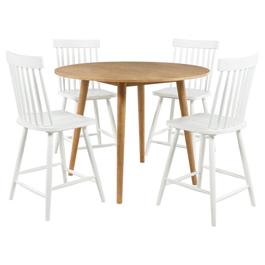 Andrews Counter Height Dining Set in Light Ash - Coaster Furniture