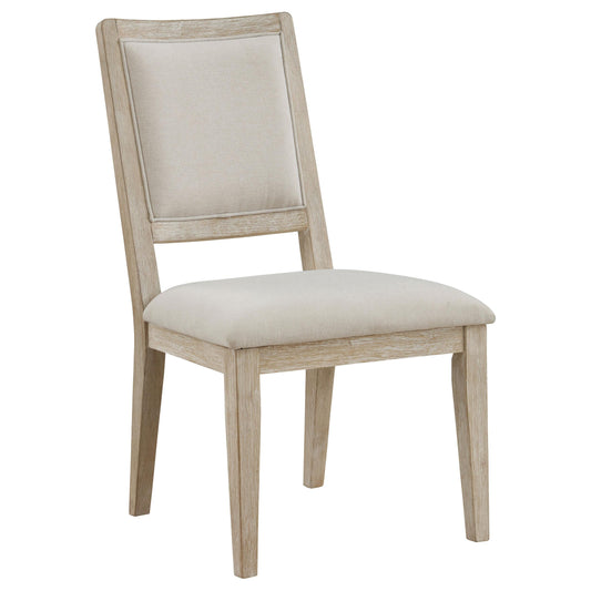 Trofello Side Chair in White Washed - Coaster Furniture