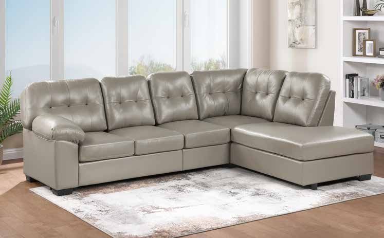 3793 4pc Mushroom Sectional Overall Living Room Set