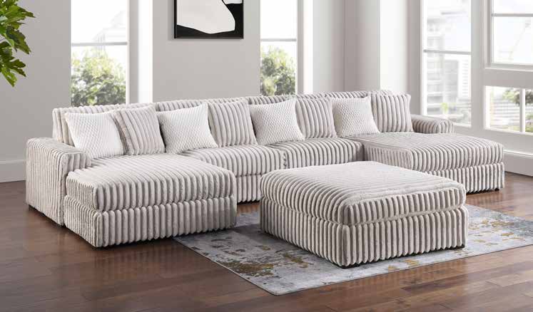 3822-4C Taupe Modular 4pc Secional Living Room Set