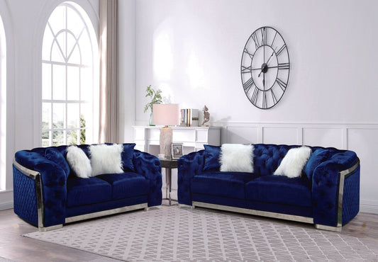 Lauren 035 Silver Living Room Set