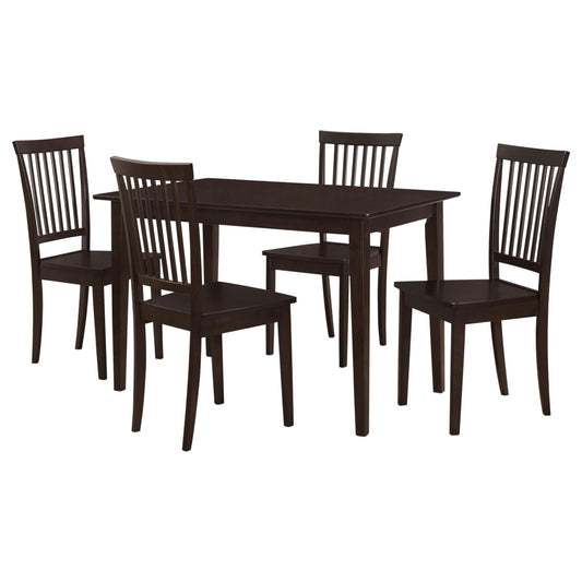 Gomez 5-Piece Dining Set in Cappuccino - Coaster Furniture