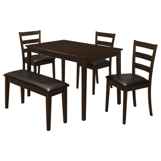 Guillen 5-Piece Dining Set in Cappuccino - Coaster Furniture