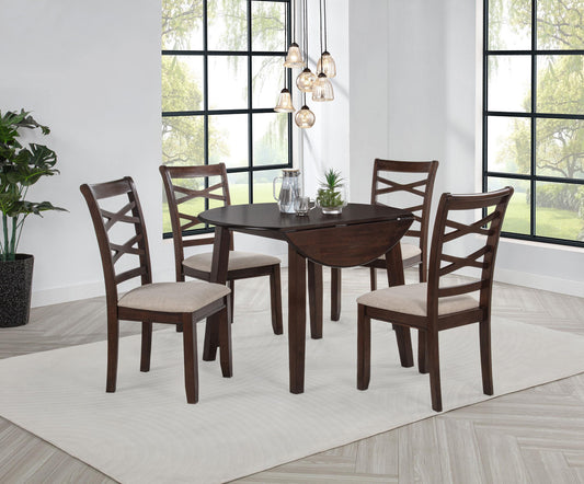 Barton Dining Set in Dark Brown - Coaster Furniture