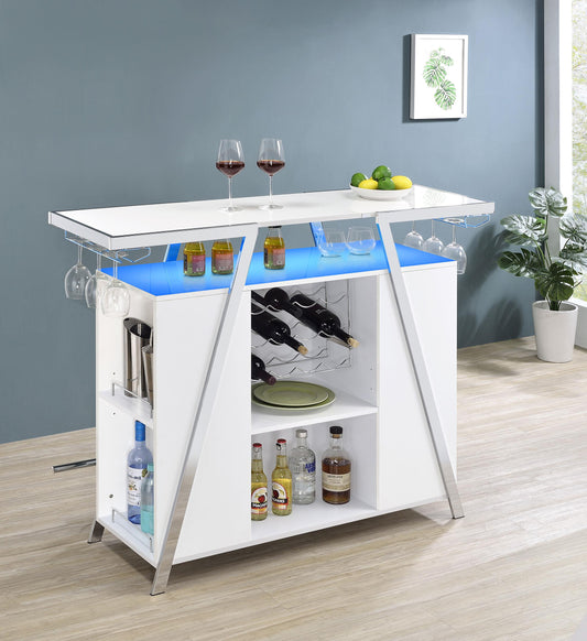 Araceli Home Bar in White - Coaster Furniture