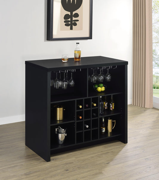 Topanga Home Bar in Black - Coaster Furniture