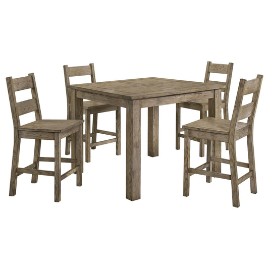 Cardova Counter Height Dining Set in Vineyard Oak - Coaster Furniture