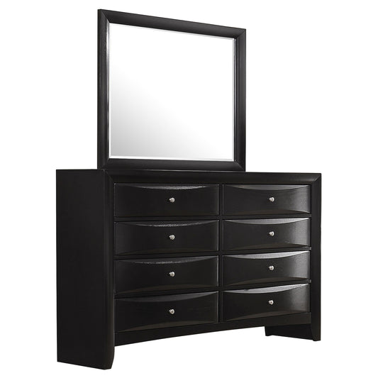 Briana Dresser With Mirror in Black - Coaster Furniture