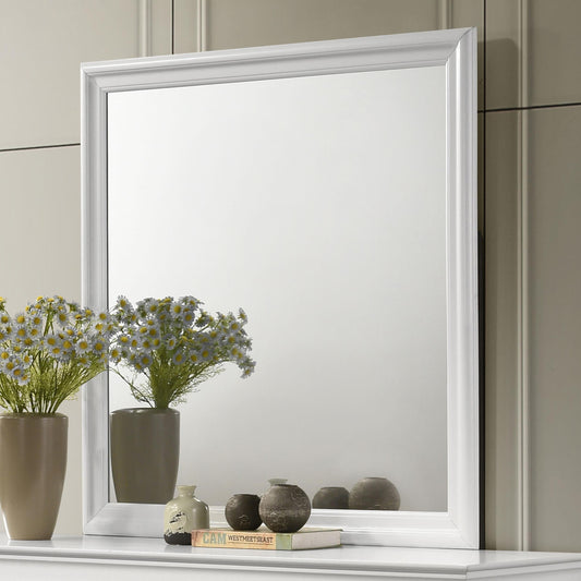 Louis Philippe Dresser Mirror - White
