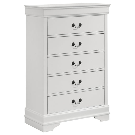 Louis Philippe Chest in White - Coaster Furniture