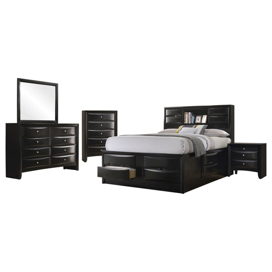 Briana Bed 5-Piece Set in Black