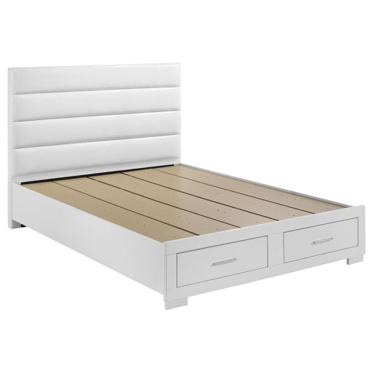 Felicity Queen Bed in White High Gloss - Coaster Furniture