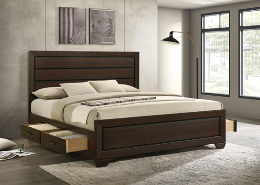 Kauffman E King Bed in Dark Cocoa - Coaster Furniture