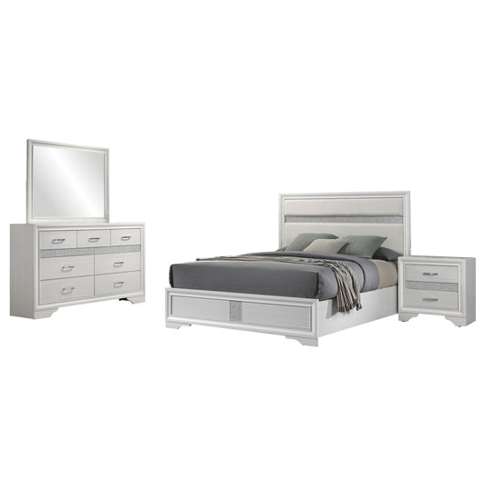 Miranda Full Bed 4-Piece Set in White - Coaster Furniture