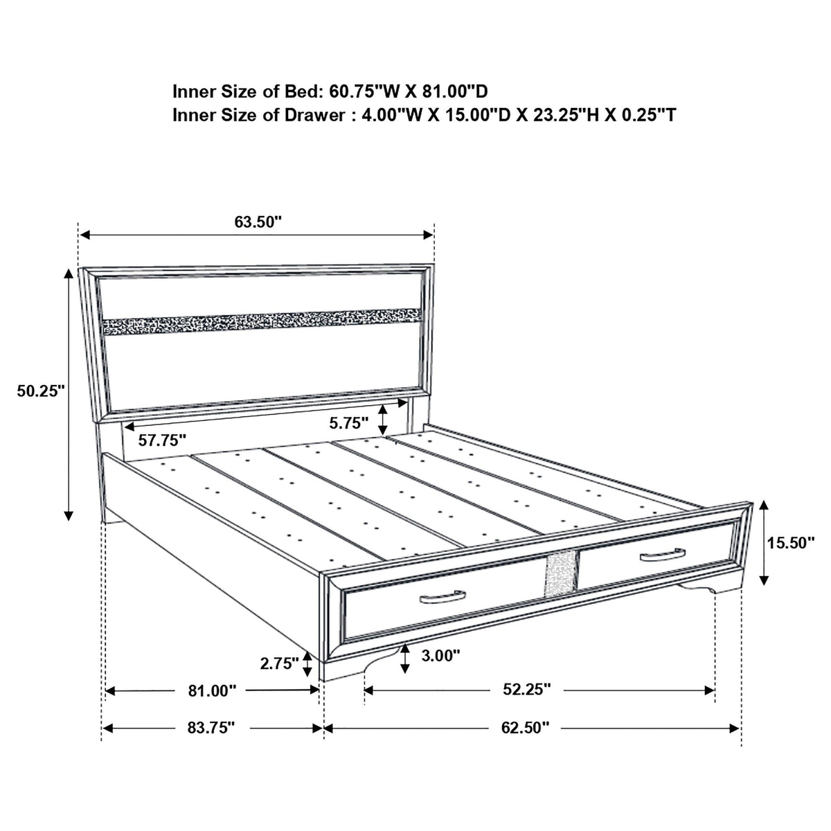 Miranda Queen Bed in White - Coaster Furniture